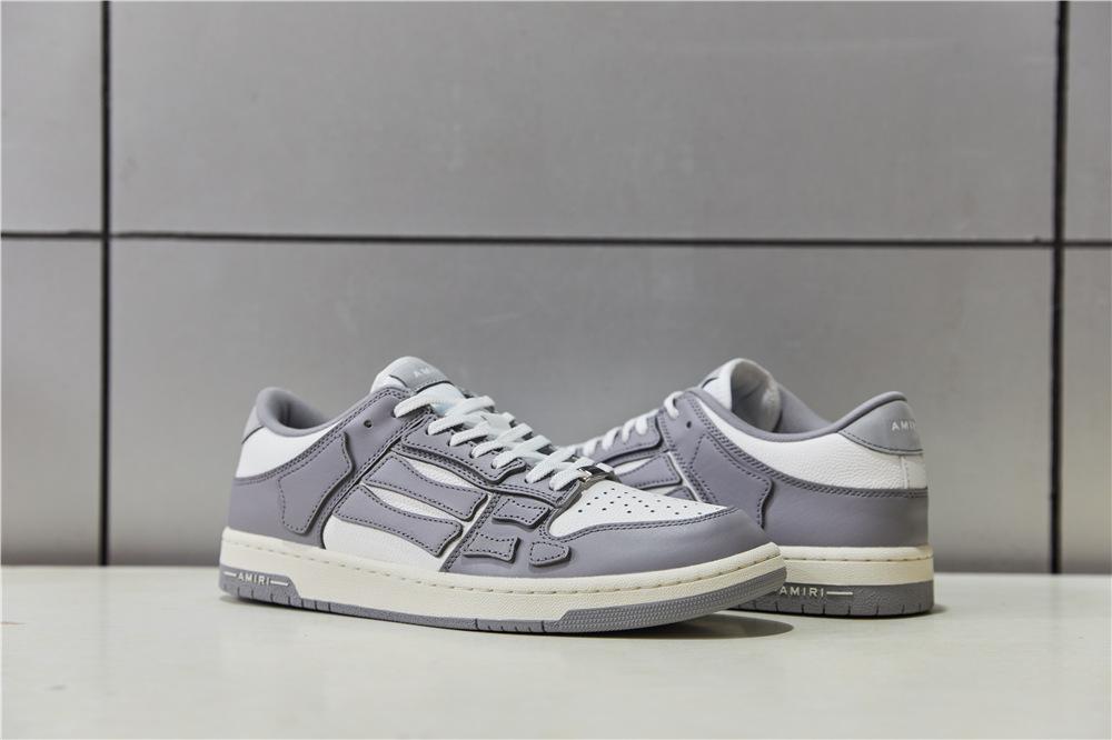 Pk God Amiri Men''s Skel LOW Sneakers GREY retail materials ready to ship